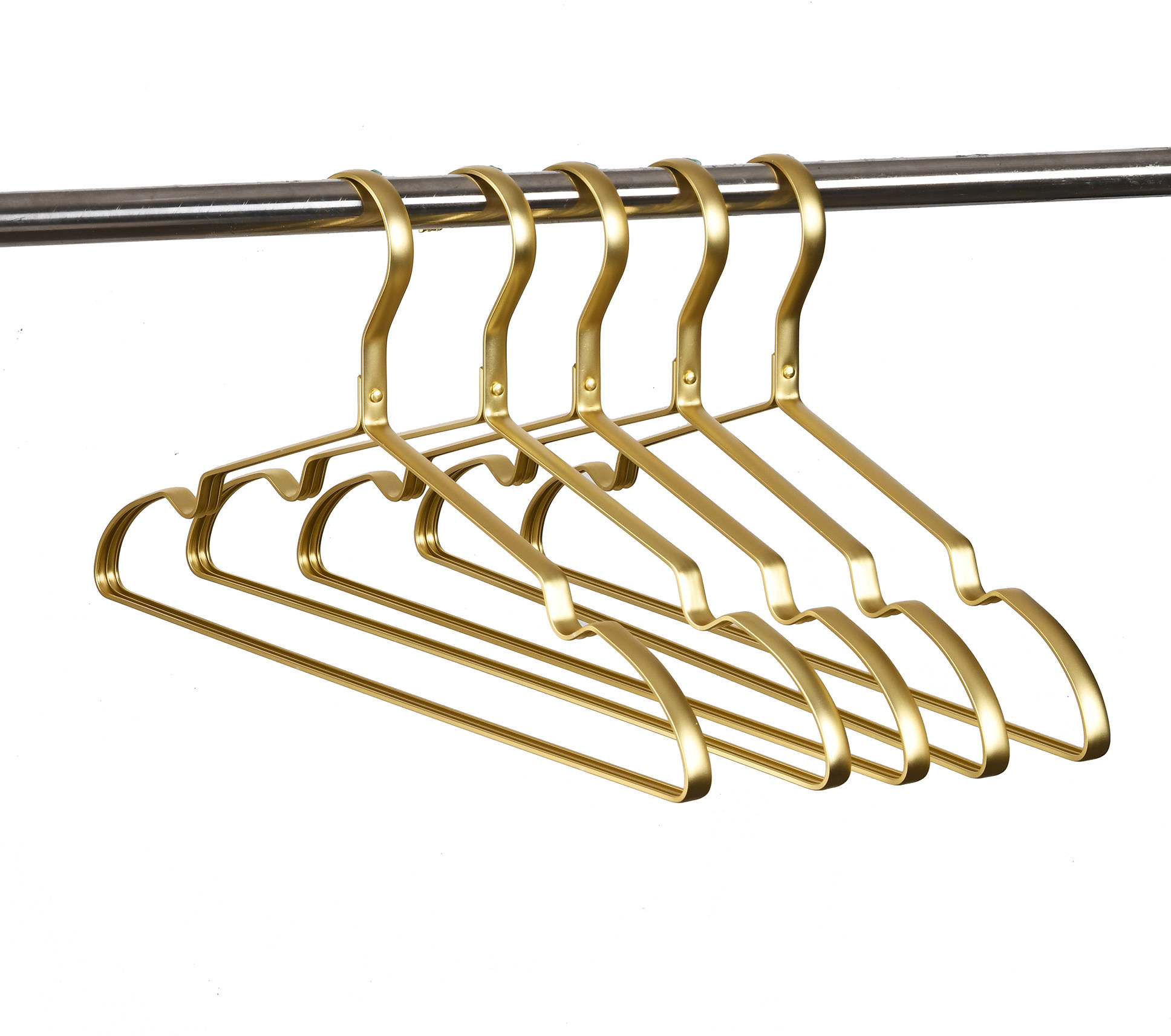 衣架铝合金家用衣挂晾衣架宽肩架子防滑无痕晾晒衣架