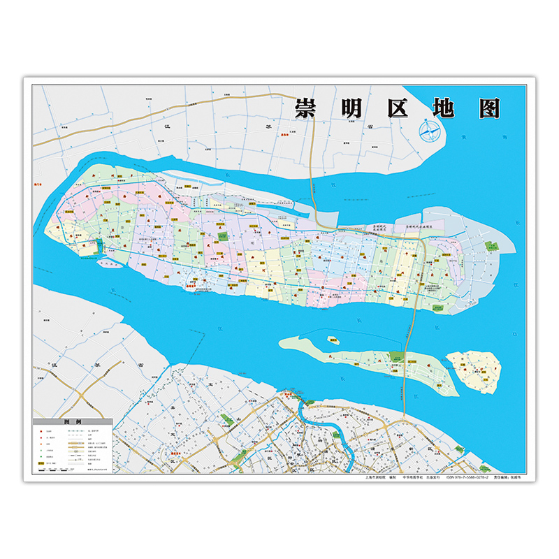 地图崇明区景点广场商厦医院学校出行指南便民交通旅游国家