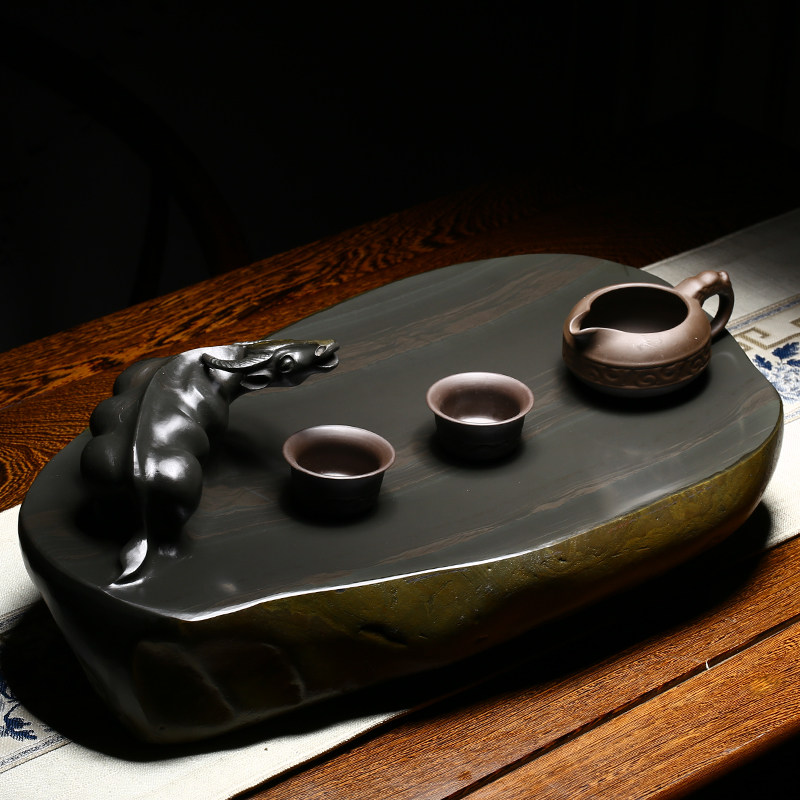 老坑歙砚高档耕耘砚台大型文房四宝端砚摆件天然原石自用送礼精品
