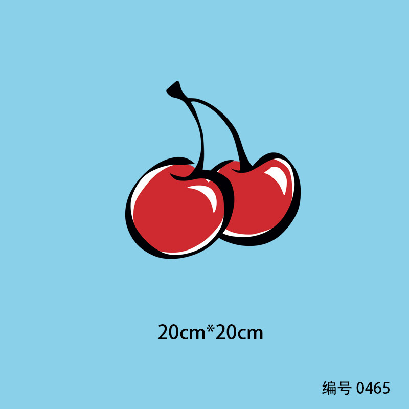 潮牌服贴衣服手工艺diy图案热转印恤卫樱桃烫画布贴