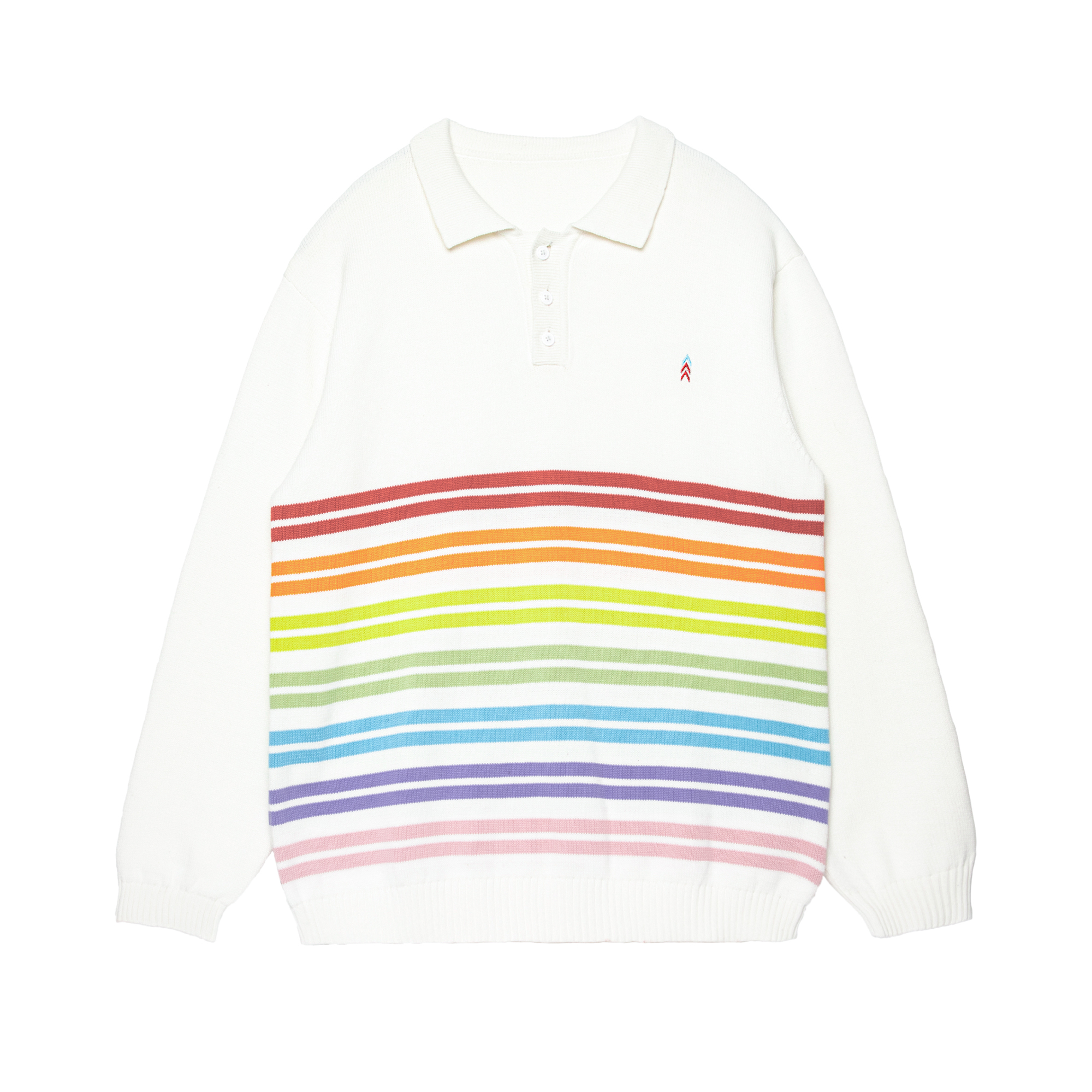 【潮woo专属】FEAROM针织毛衣男秋冬21新款女设情侣彩虹撞色ins潮