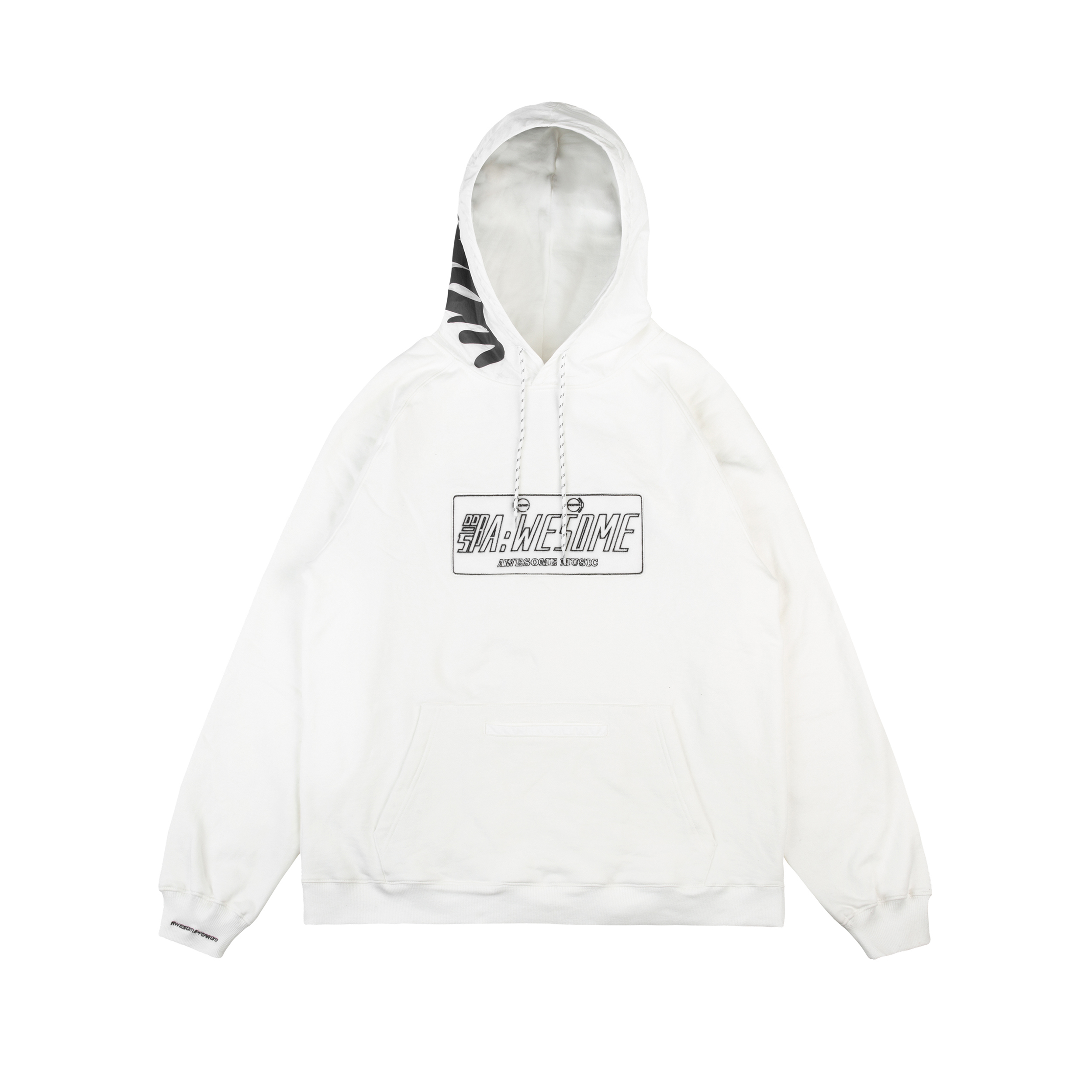 FEAROM原创巨棒音乐联名车牌连帽卫衣情侣街头宽松百搭套头帽衫