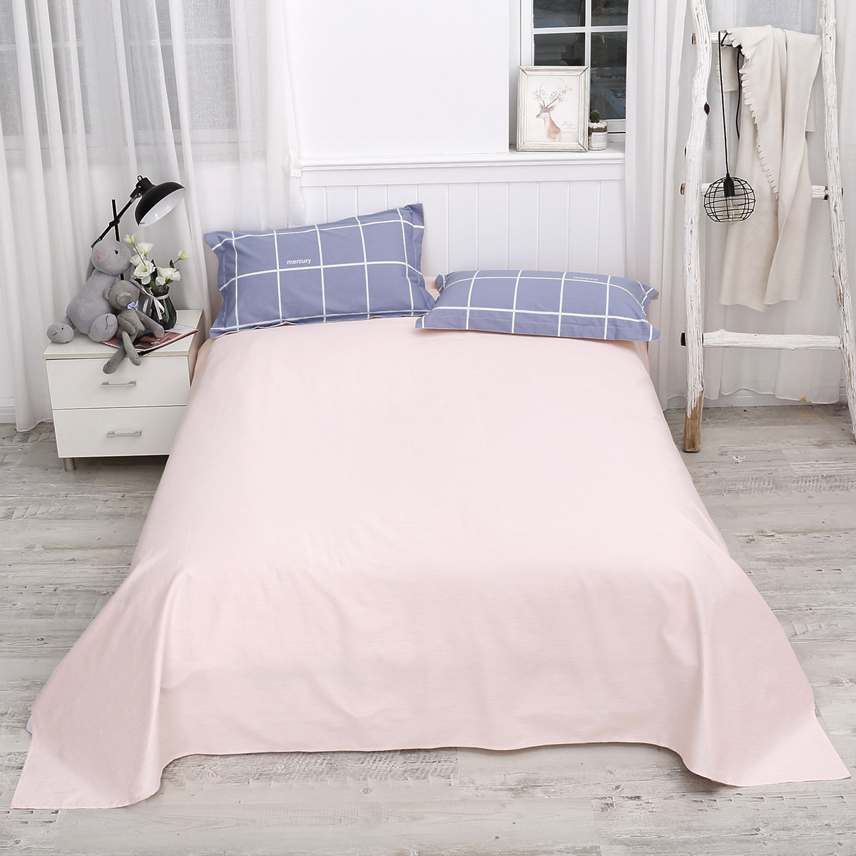 水星家纺纯棉床单单件学生宿舍1.2单人1.5全棉被单1.8m双人床被罩