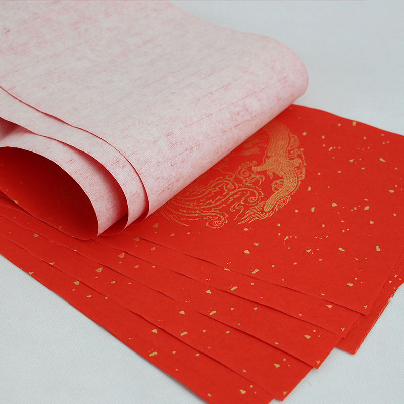 春联万年红空白大红对联宣纸书法红纸福字洒金宣纸
