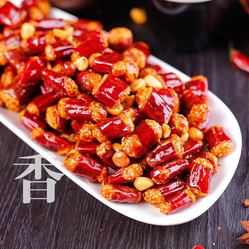 重庆特产友军香脆椒辣椒酥200g*2袋香脆辣香酥辣椒干花生零食小吃
