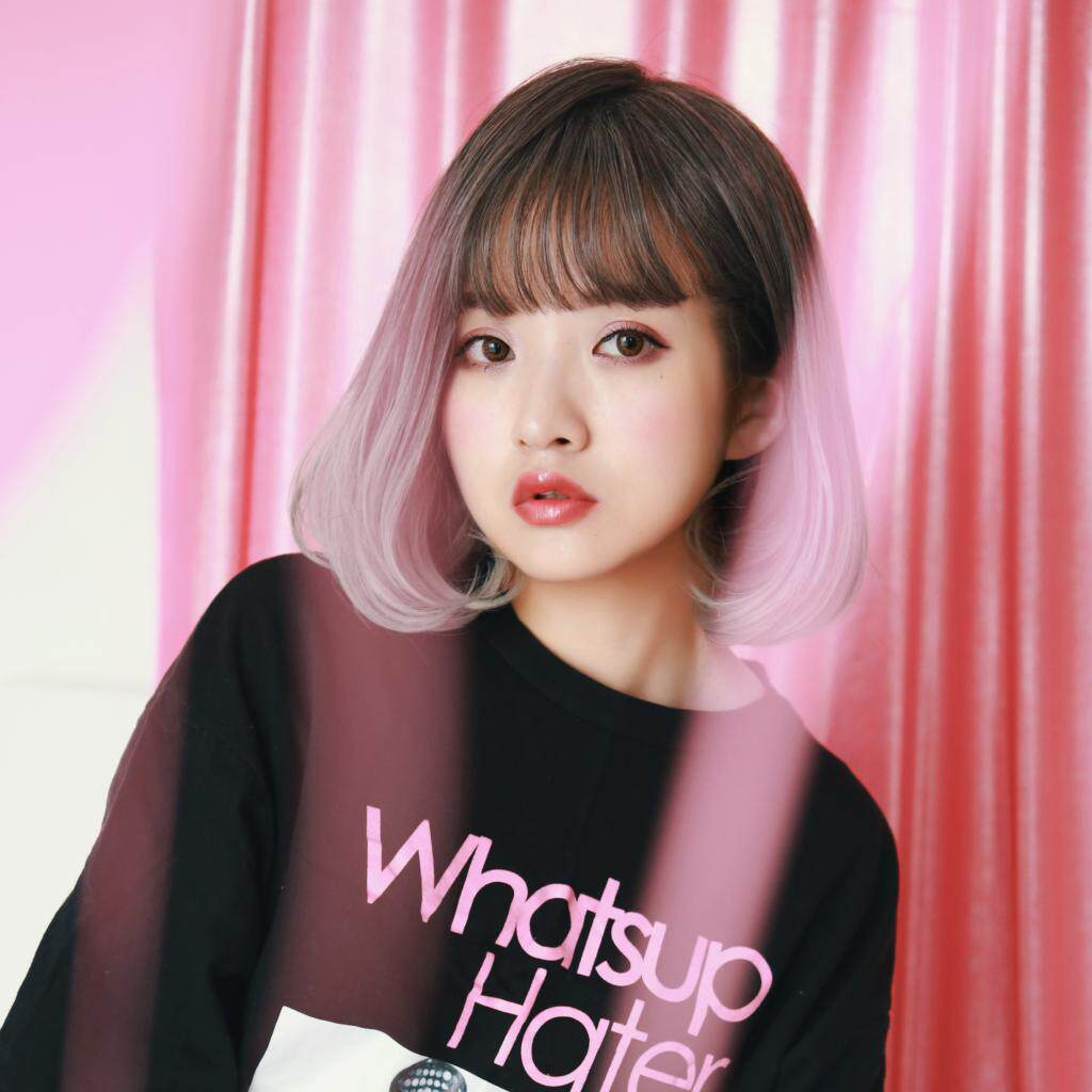 假发brightlele空气刘海逆毛头顶bobo蓬松圆脸短发日常整顶假发