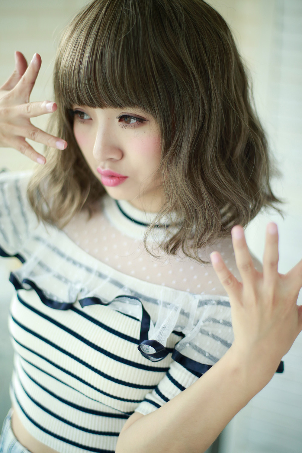 日系时尚假发女短发 短卷发 玉米烫 韩式泡面卷锁骨发女 网红