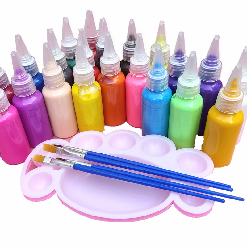 颜料套装12色24色儿童无毒美术绘画用品幼儿园颜料