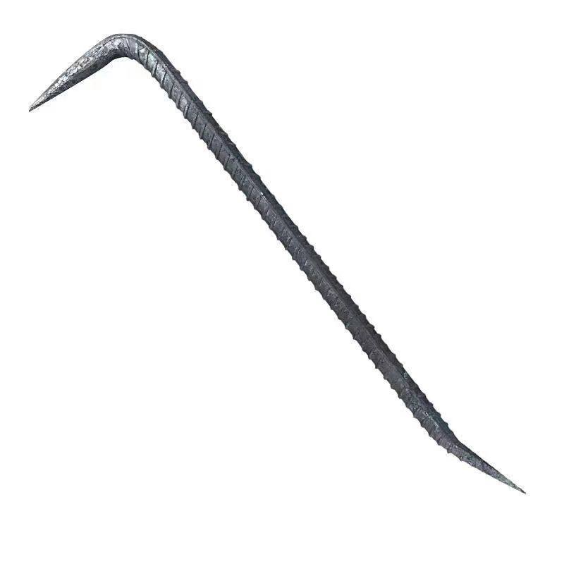 撬棍木工螺纹钢手工铸造钢筋撬棒撬杠字型撬棒