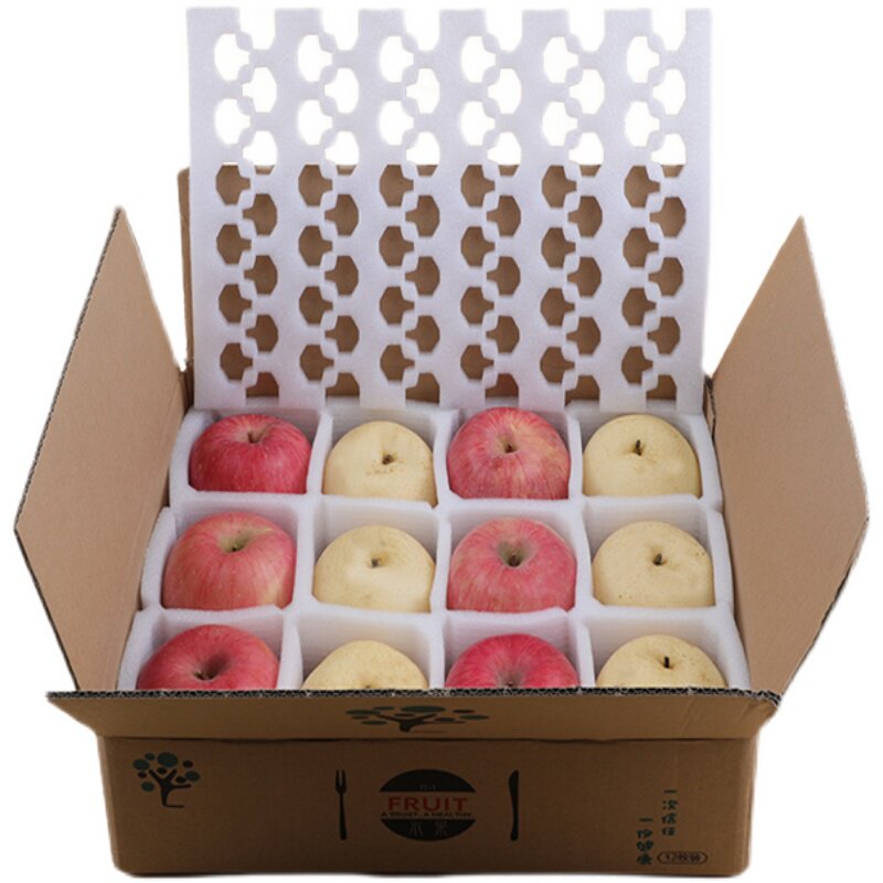 珍珠水果苹果伸缩网格托箱水蜜桃包装礼盒黄桃水果包装
