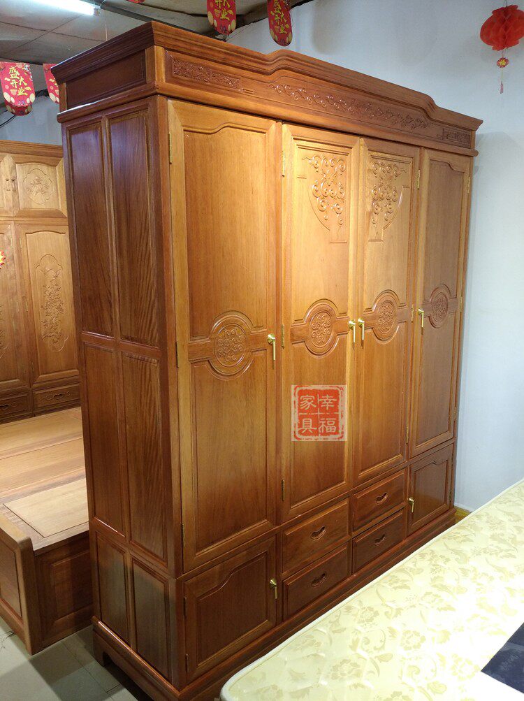 菠萝格衣柜菠萝格木海口实木家具沙发餐桌桌椅明清衣柜