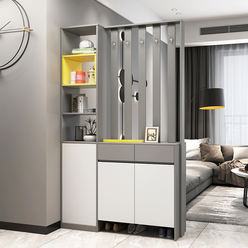 进门玄关鞋柜一体现代简约隔断客厅屏风装饰置物架门厅