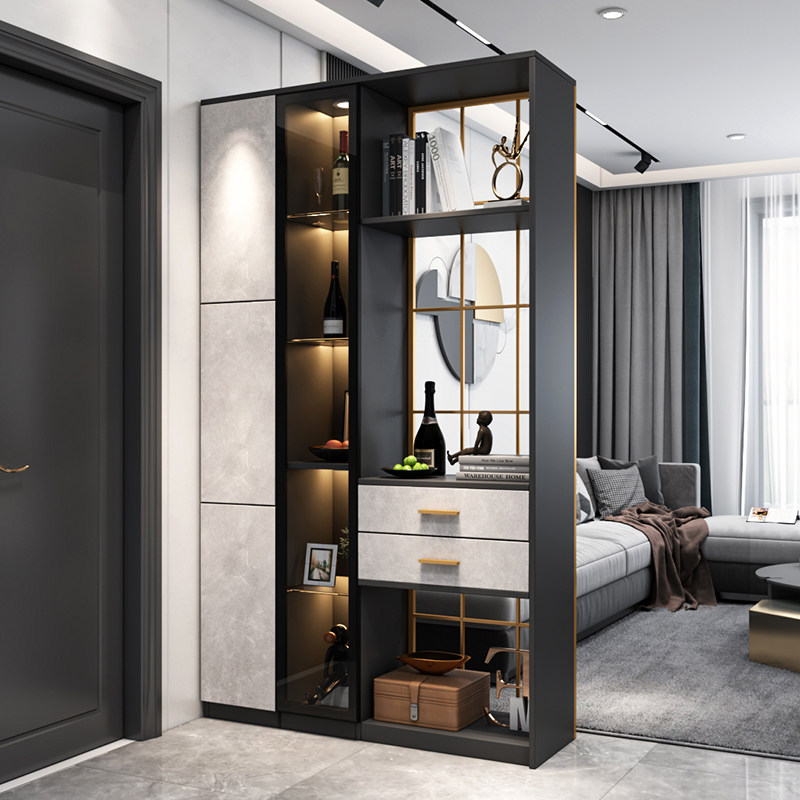 入户玄关隔断客厅酒柜隔断柜现代简约玄关柜轻奢风小户型屏风柜