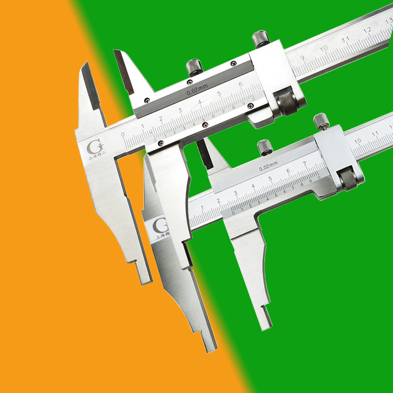 双外数显游标卡尺0600800mm不锈钢十爪三型量内外径平头带表卡尺