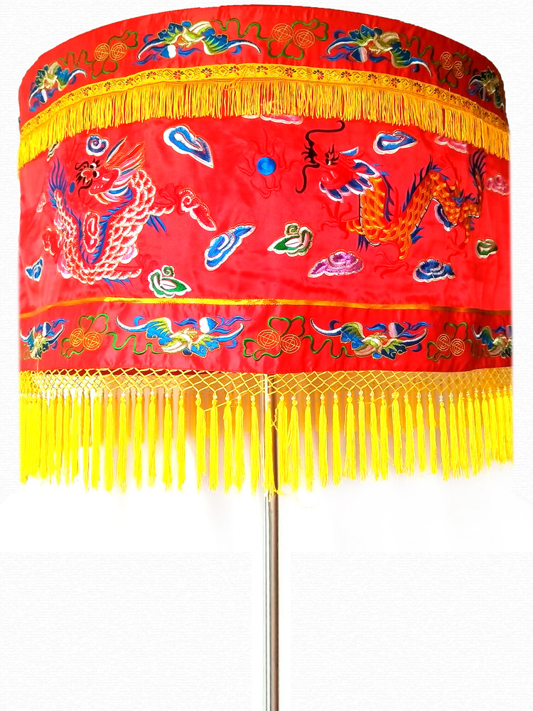 佛堂佛教用品1米加厚龙宝盖华盖佛顶伞幢幡宝刺绣