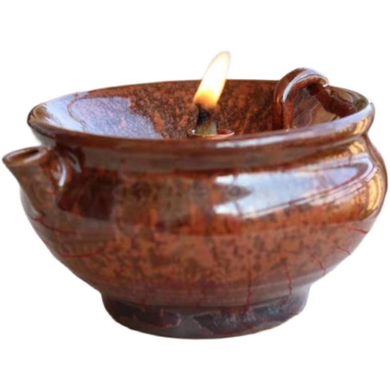 油灯老式烛台中式邛窑省酥油香油灯盏宋代复古酥油灯