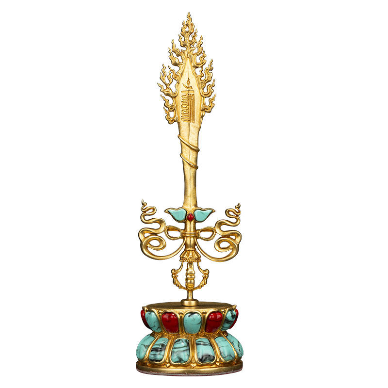 文殊智慧智慧宝宝剑供奉摆件尼泊尔全宗金刚居家摆件