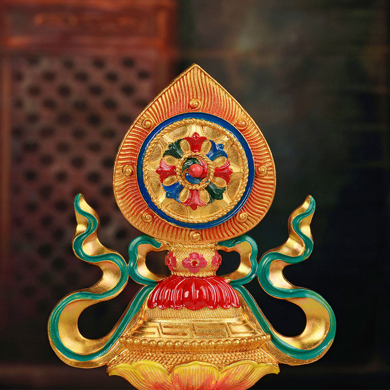 西藏佛教佛具用品纯铜轮王七政摆件佛像法轮其他