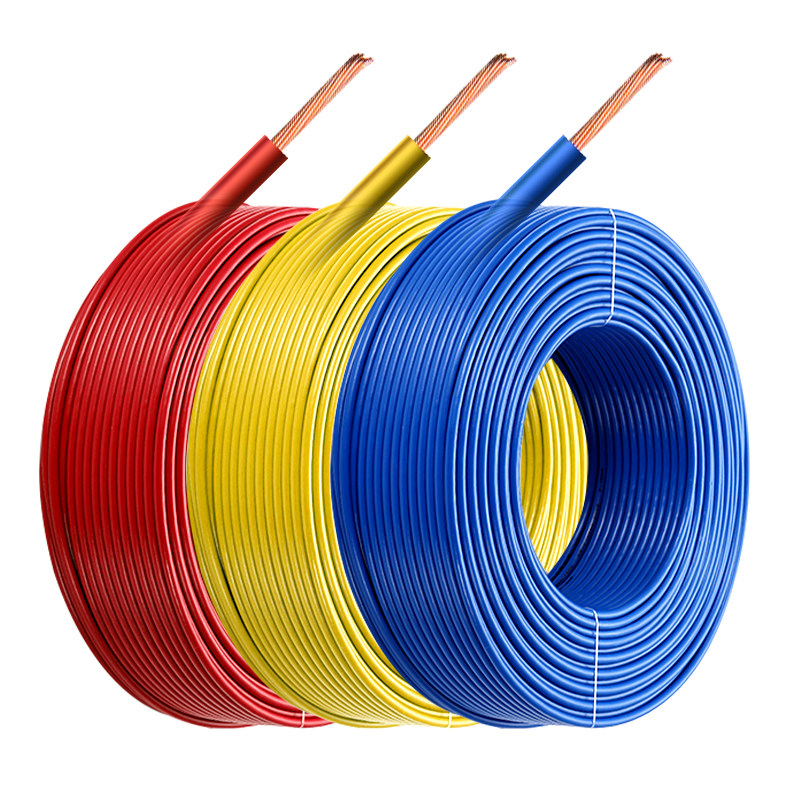 电线鸿雁bvr4平方铜芯家用国标家装多股软线单芯线