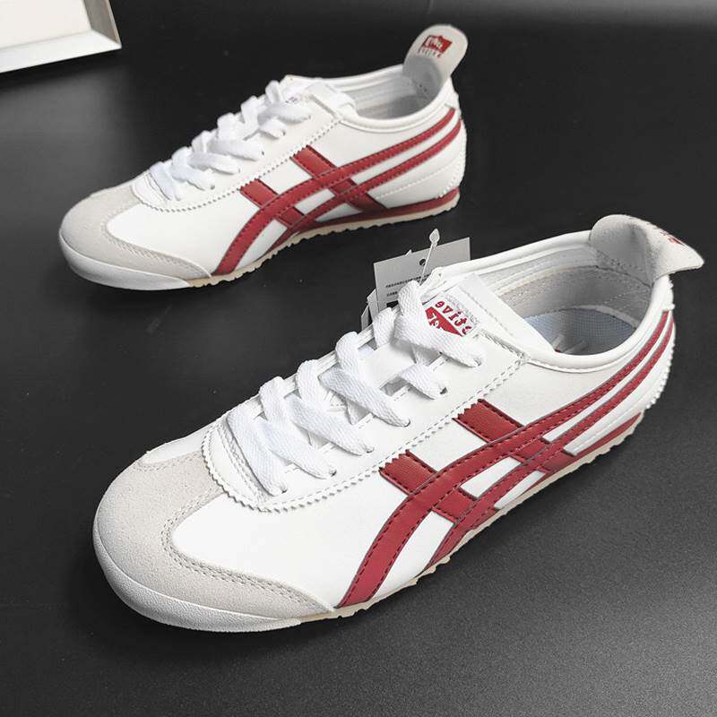 日本虎牌女鞋荔枝纹樱花粉限量版虎冢鞋tiger板鞋