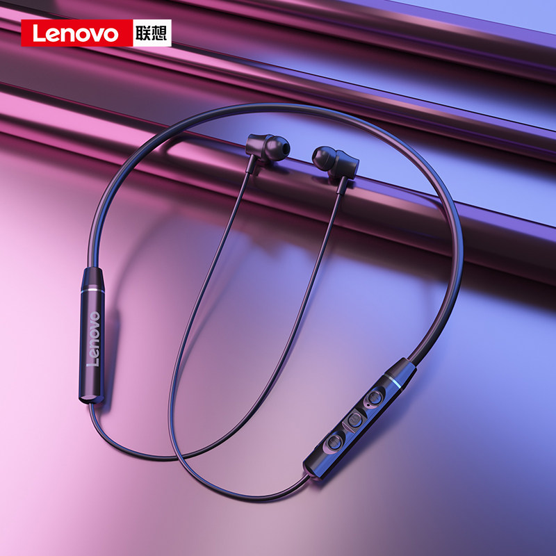 lenovo联想qe03蓝牙耳机双耳入耳颈挂脖式头戴挂耳蓝牙耳机