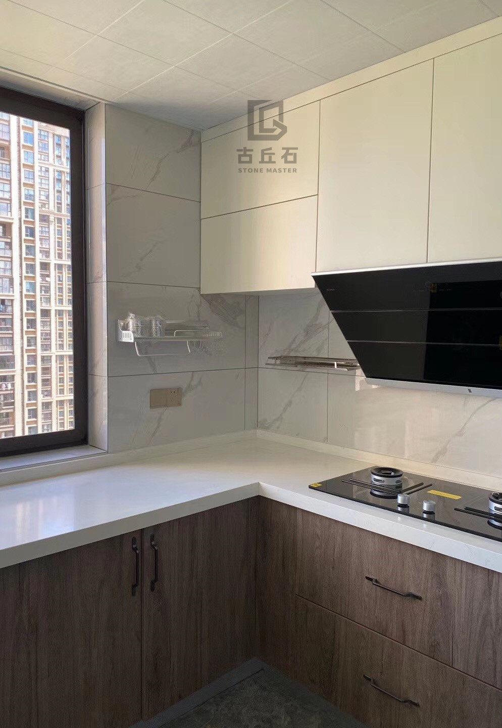 台面古丘石大理石花岗岩厨房灶台石英石岩板整体橱柜窗台天然大理石