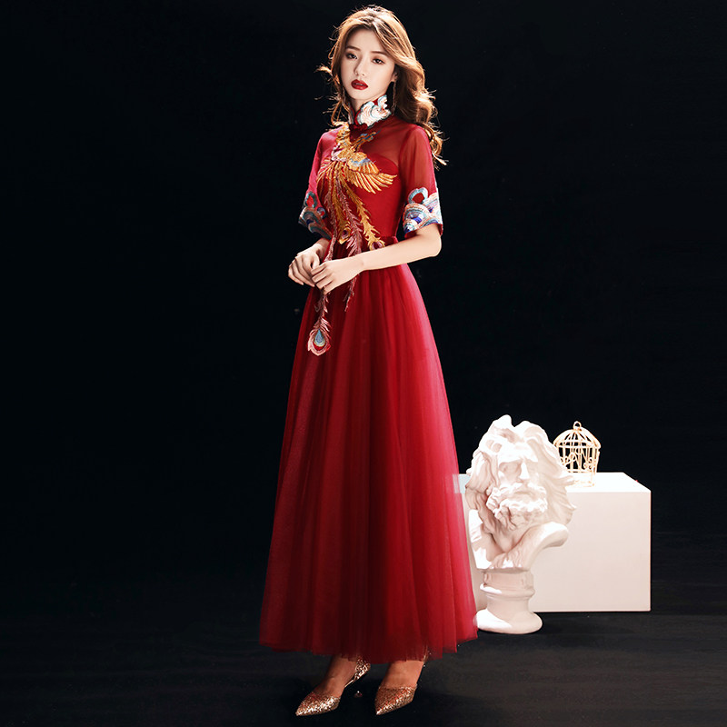 敬酒新娘服装婚礼红色时尚女中国风回门结婚礼服