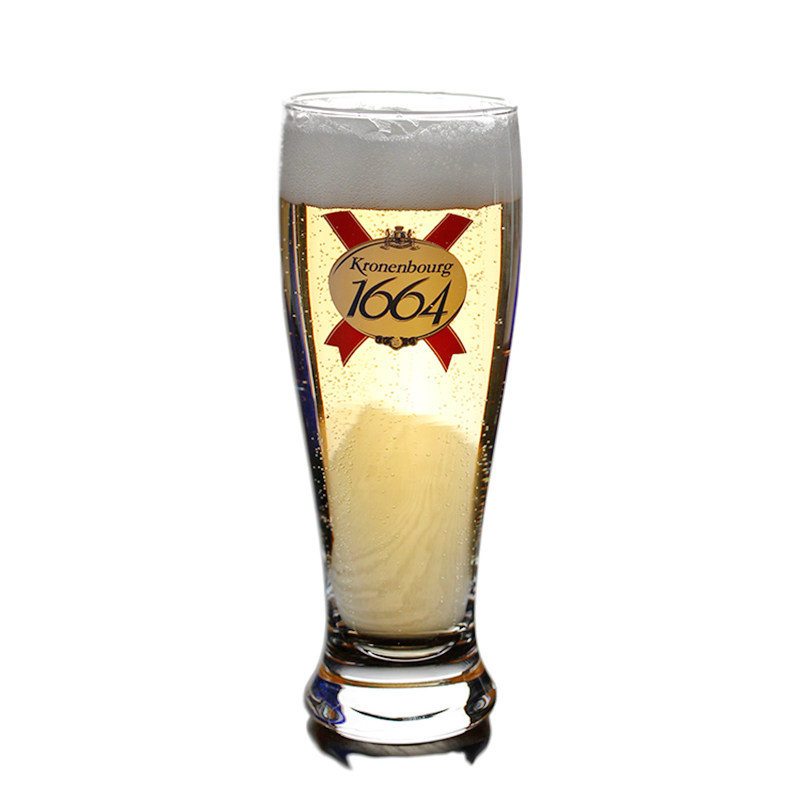 凯旋1664啤酒杯法国进口kronebourg专用创意玻璃杯水杯啤酒杯