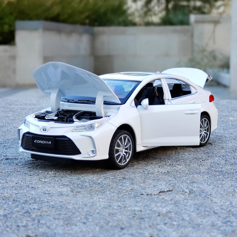丰田卡罗拉合金汽车模型开门回力男孩玩具车仿真金属车模