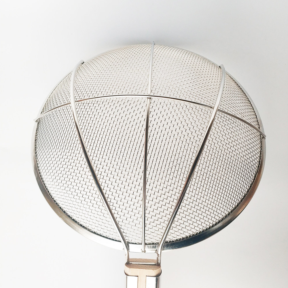 加大不锈钢滤油加长木柄筛网漏网油勺油捞漏勺漏勺