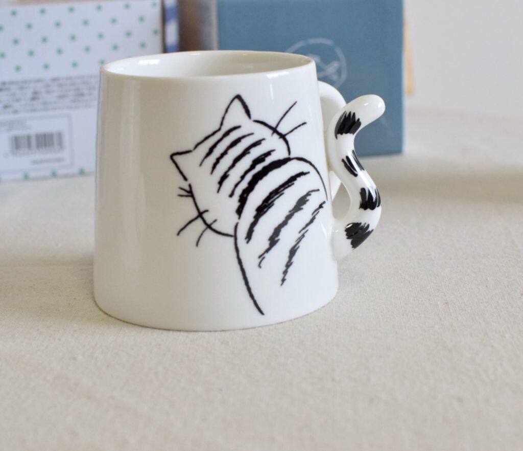 可爱动物立体浮雕咖啡杯 马克杯 立体猫狗兔茶杯 日单陶瓷杯