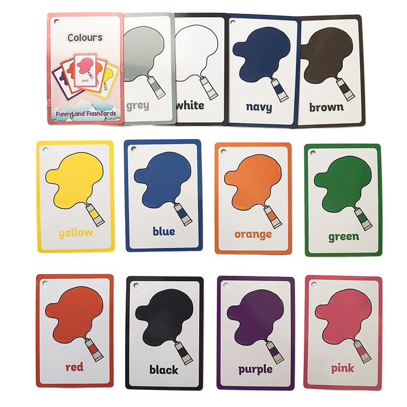 colors颜色单词点读卡片英语早教启蒙闪卡记忆早教闪卡