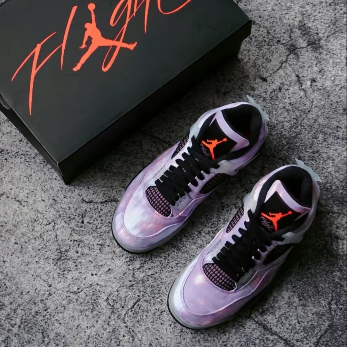 airjordanaj4星空彩色扎染中帮男子篮球球鞋篮球鞋