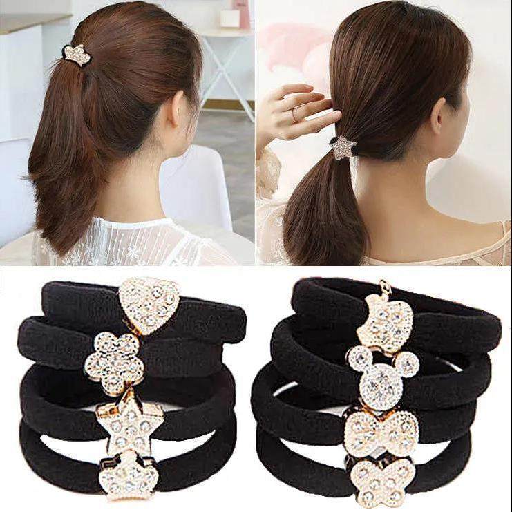 头绳头发橡皮筋皮套成人绳弹发圈发皮筋黑色马尾发饰