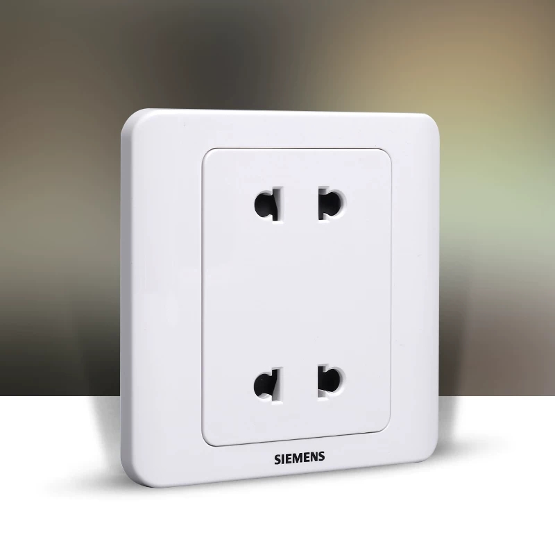 西门子雅白两个二孔远景开关电源插座多孔面板插座开关插座套装