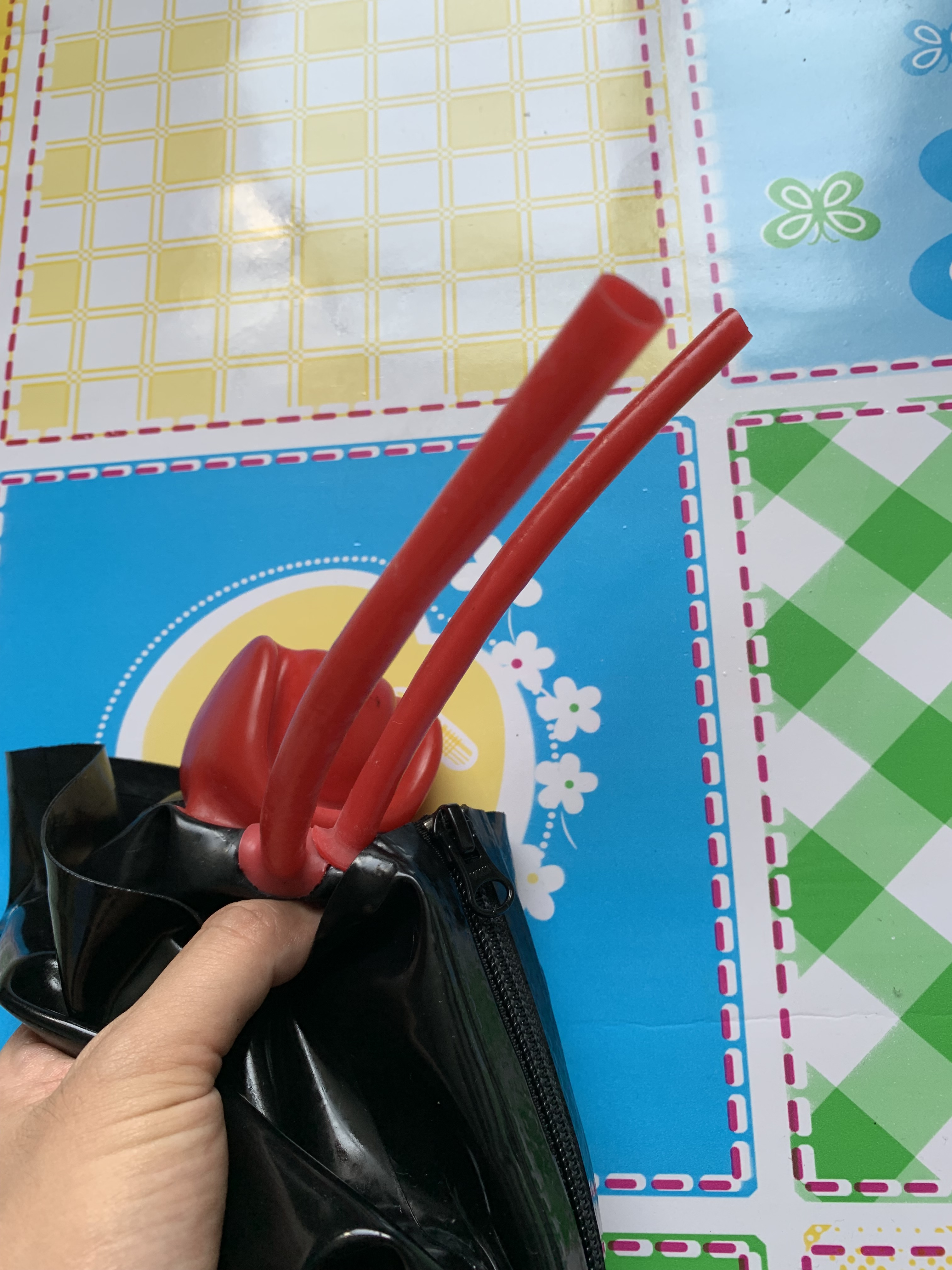 素依乳胶头套面具全包头套微孔鼻管牙套口塞带锁拉头
