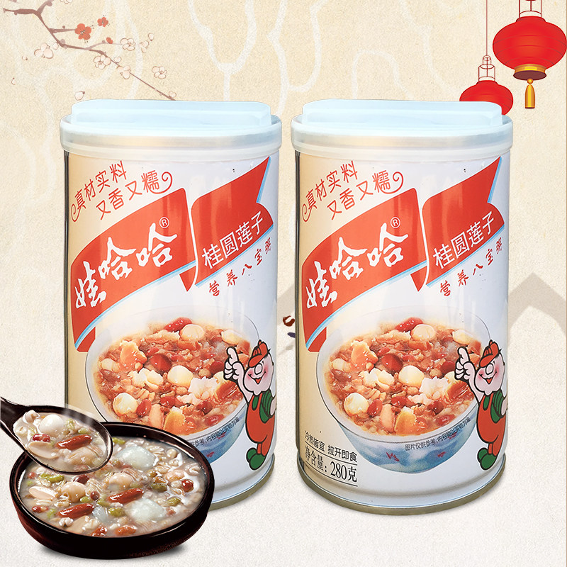 6瓶营养速食即食代餐早餐娃哈哈桂圆莲子八宝粥360g11月新货