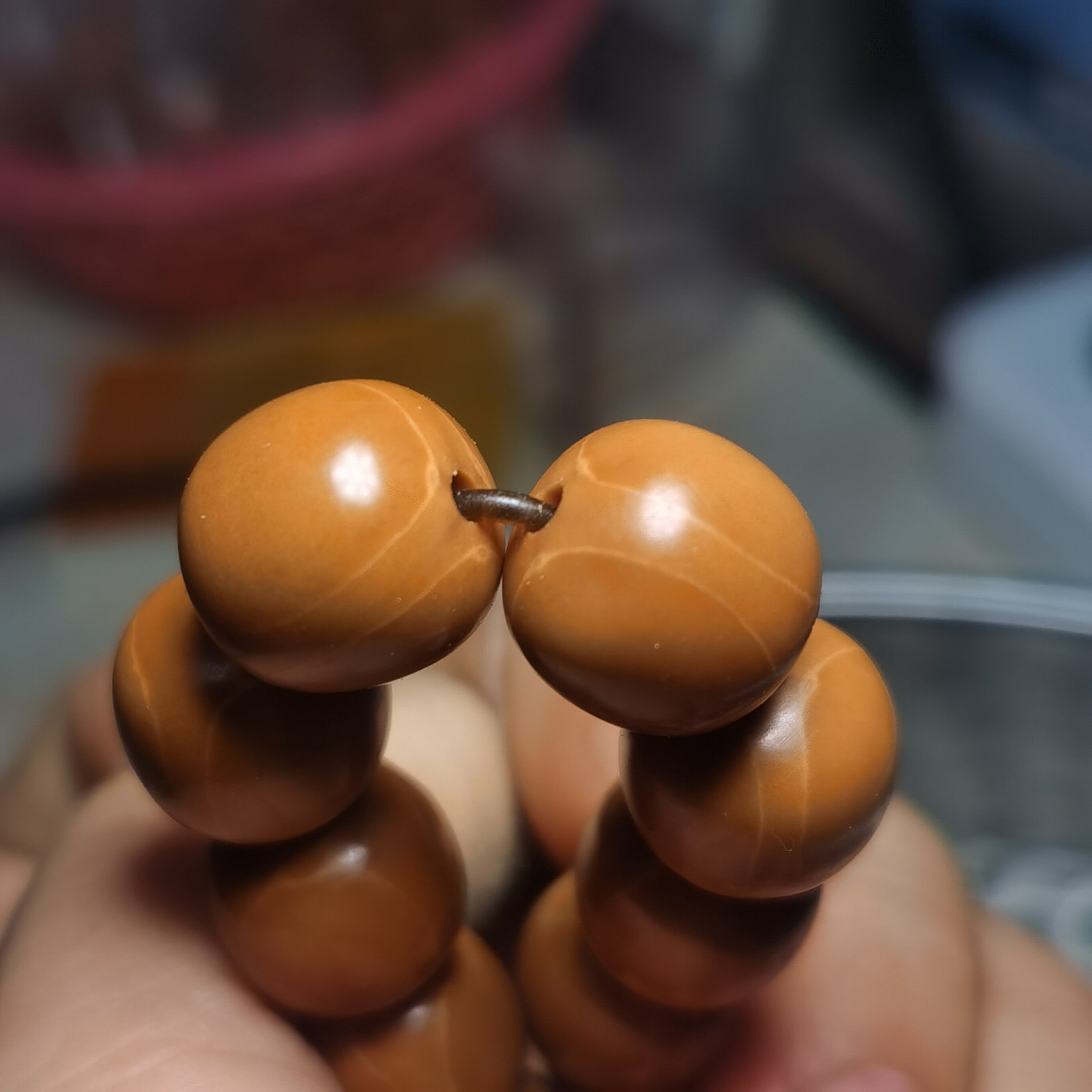 新款精工橄榄核老型文玩手串桶珠单圈男女手链挂包佛珠