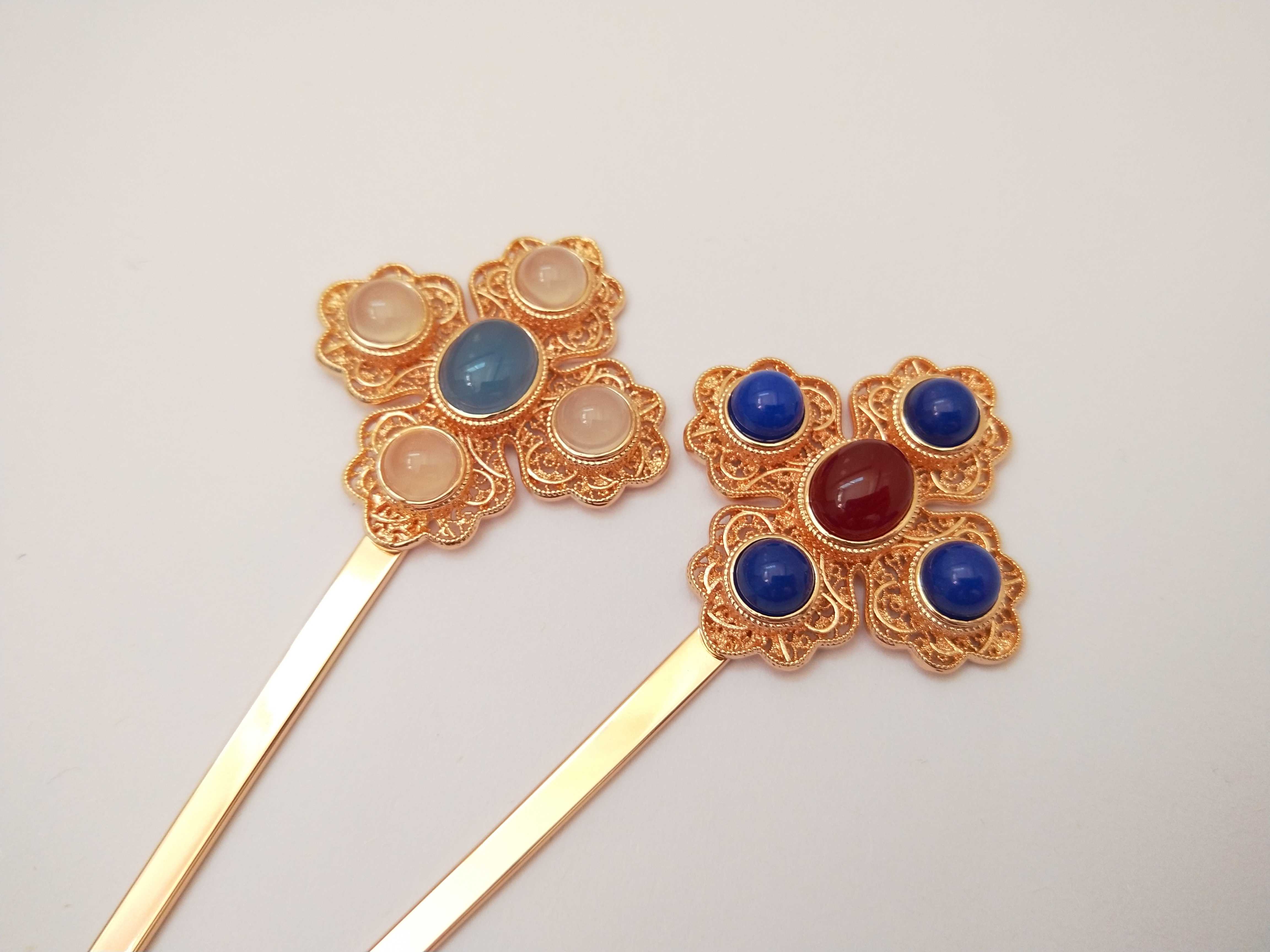 首饰文物明代狄髻掩鬓花丝头饰汉服明制发饰