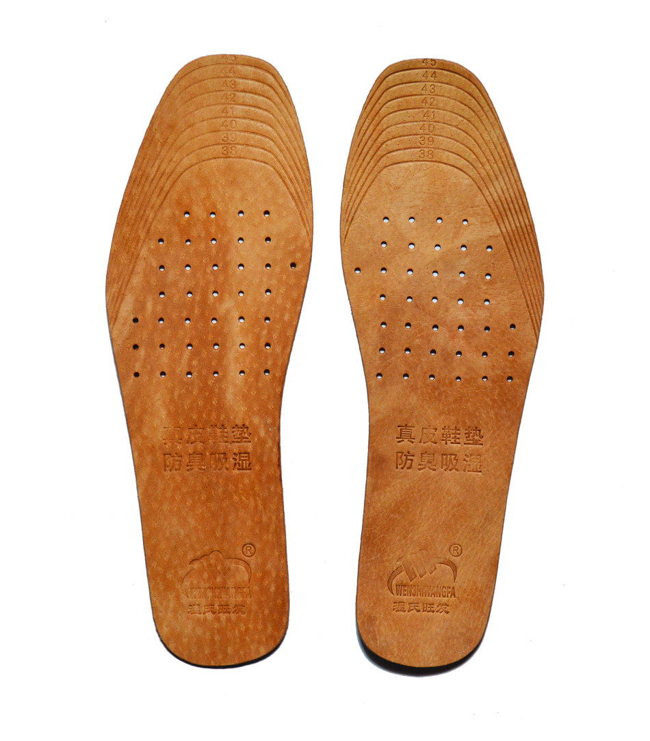 3双装真皮鞋垫男士任意剪头层皮吸汗透气除臭牛皮运动休闲鞋垫女 - 艾