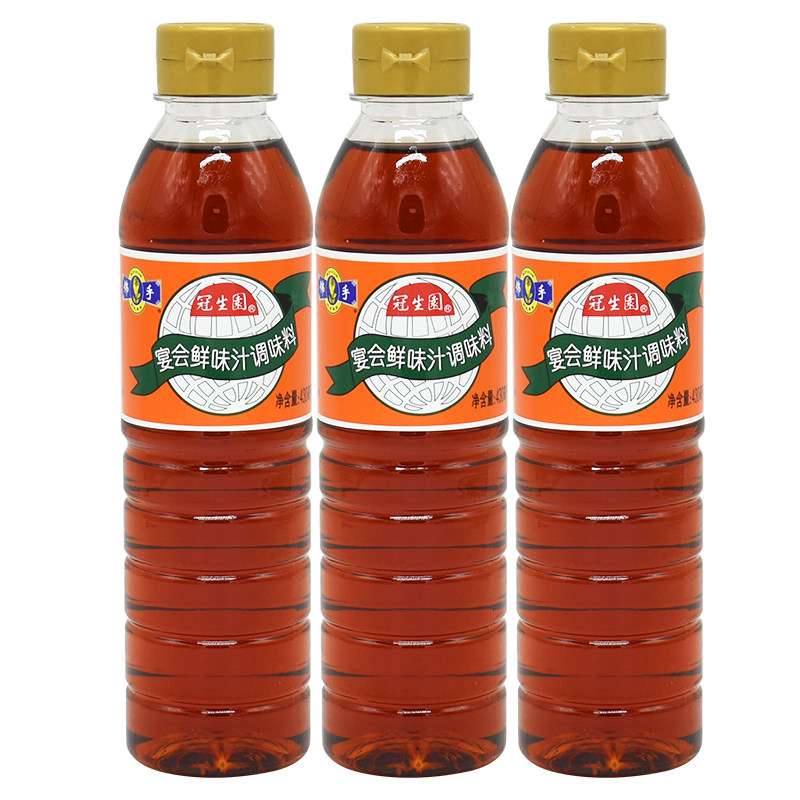 上海冠生园宴会鲜味味汁430ml5瓶煎炒蒸煮凉拌酱油