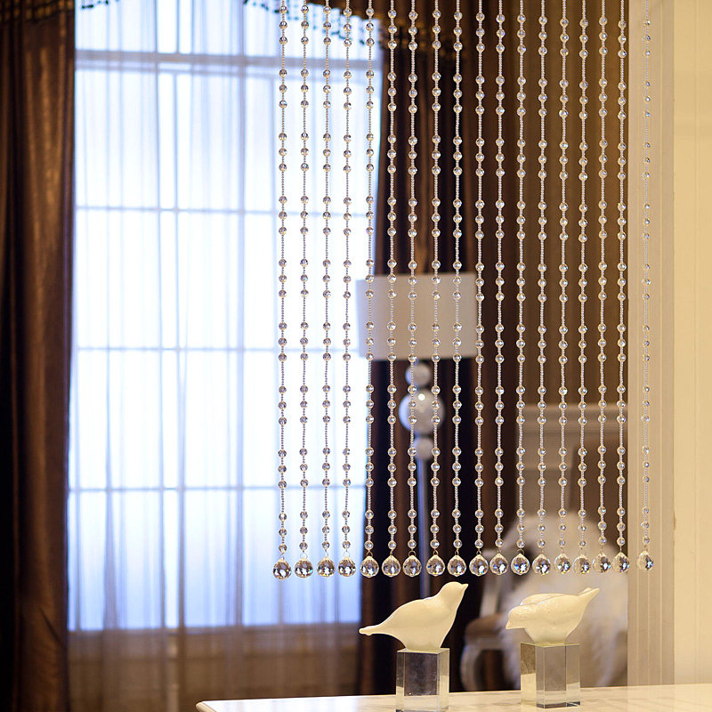 苏菲亚水晶珠帘隔断帘成品玄关新款挂梦垂窗帘子厕所水晶门帘