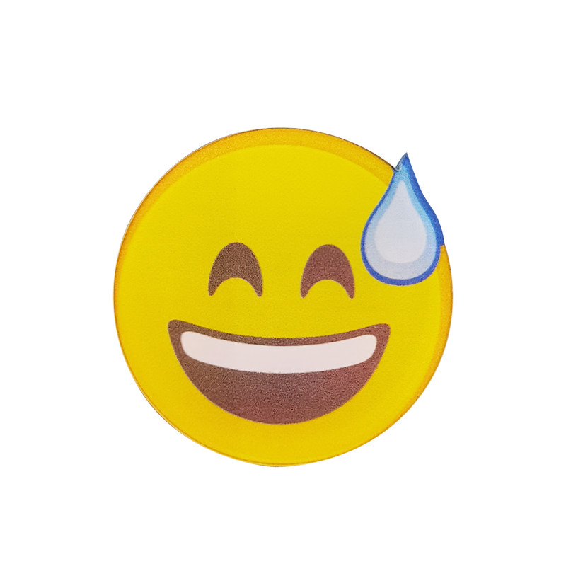 滴滴汗水水滴黄豆流汗emoji无语发夹可爱表情发饰