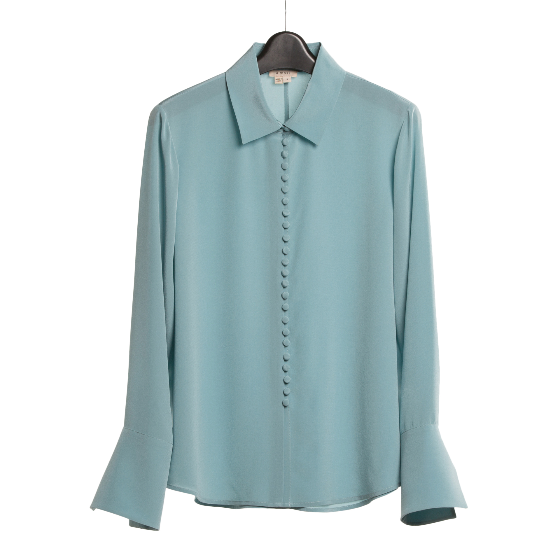 重磅真丝衬衫女秋季2018新款长袖宽松桑蚕丝上衣金秘书职业装衬衣