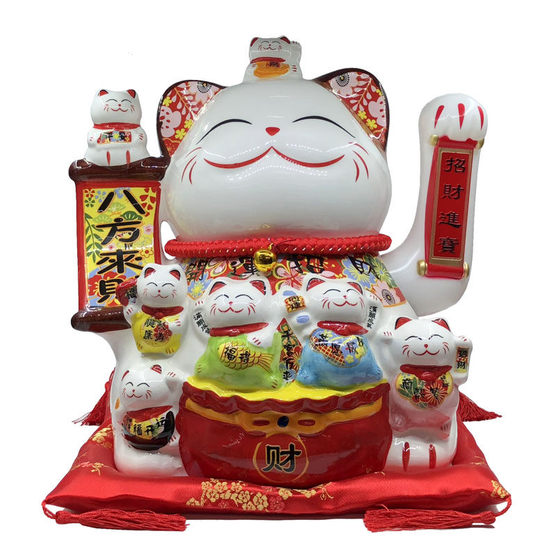 财源滚滚八方来财招手猫特大号电动摇手招财猫客厅餐厅摆件开业礼