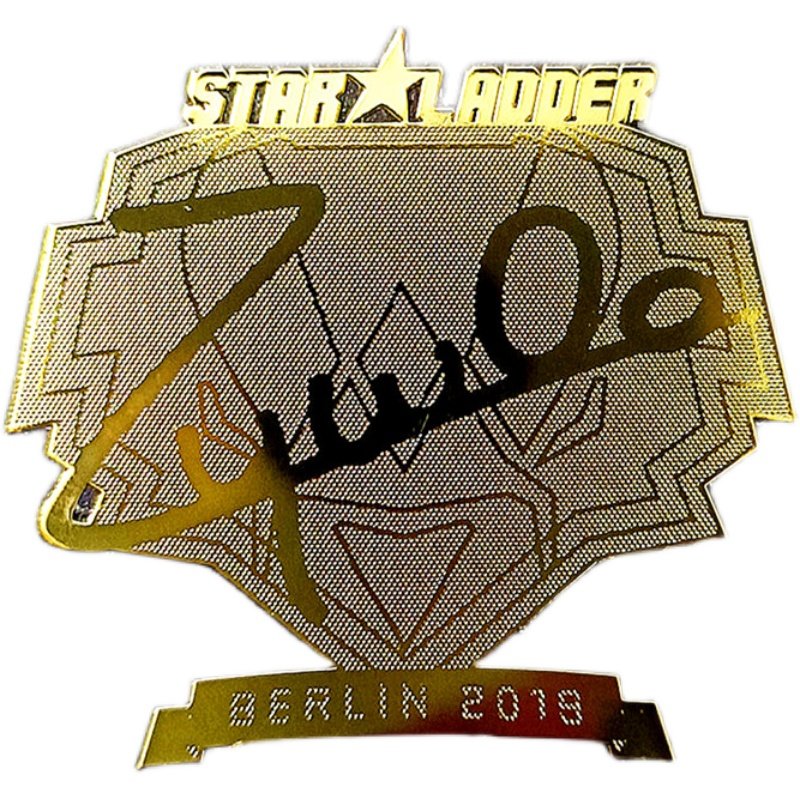 2021major电脑游戏csgo战队选手simple签名金贴防水贴纸手机贴纸