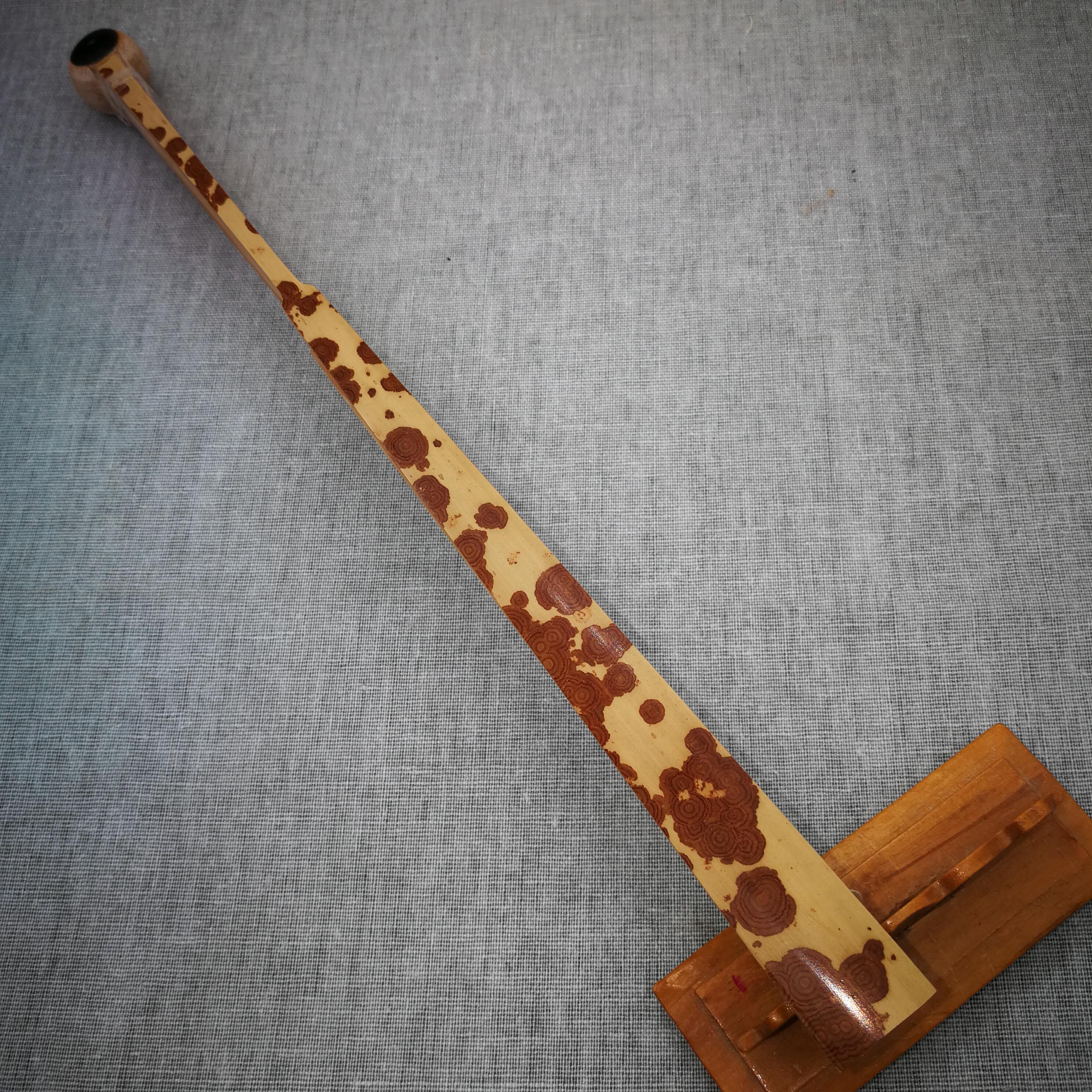 湘妃竹折扇和尚头型精工中国国风收藏文玩礼品扇子