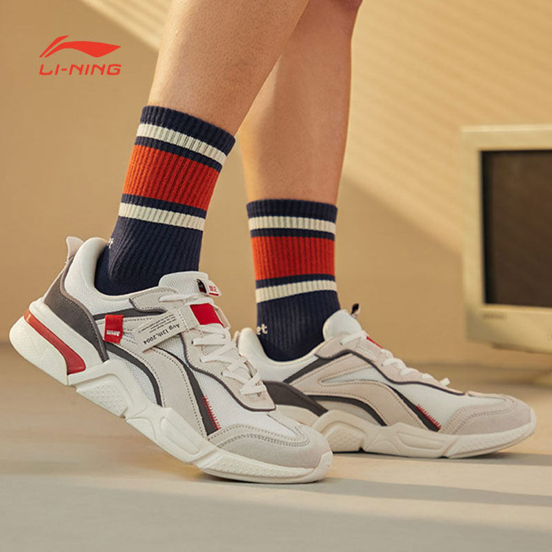 李宁春秋季男鞋2021休闲鞋烛龙经典时尚板鞋低帮运动鞋agcr377