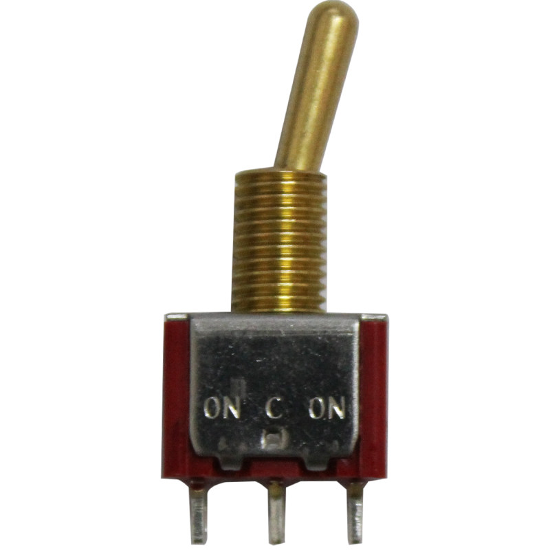 开关sucn迷你复古老式实心黄铜拨杆单双控12v220v摇臂开关