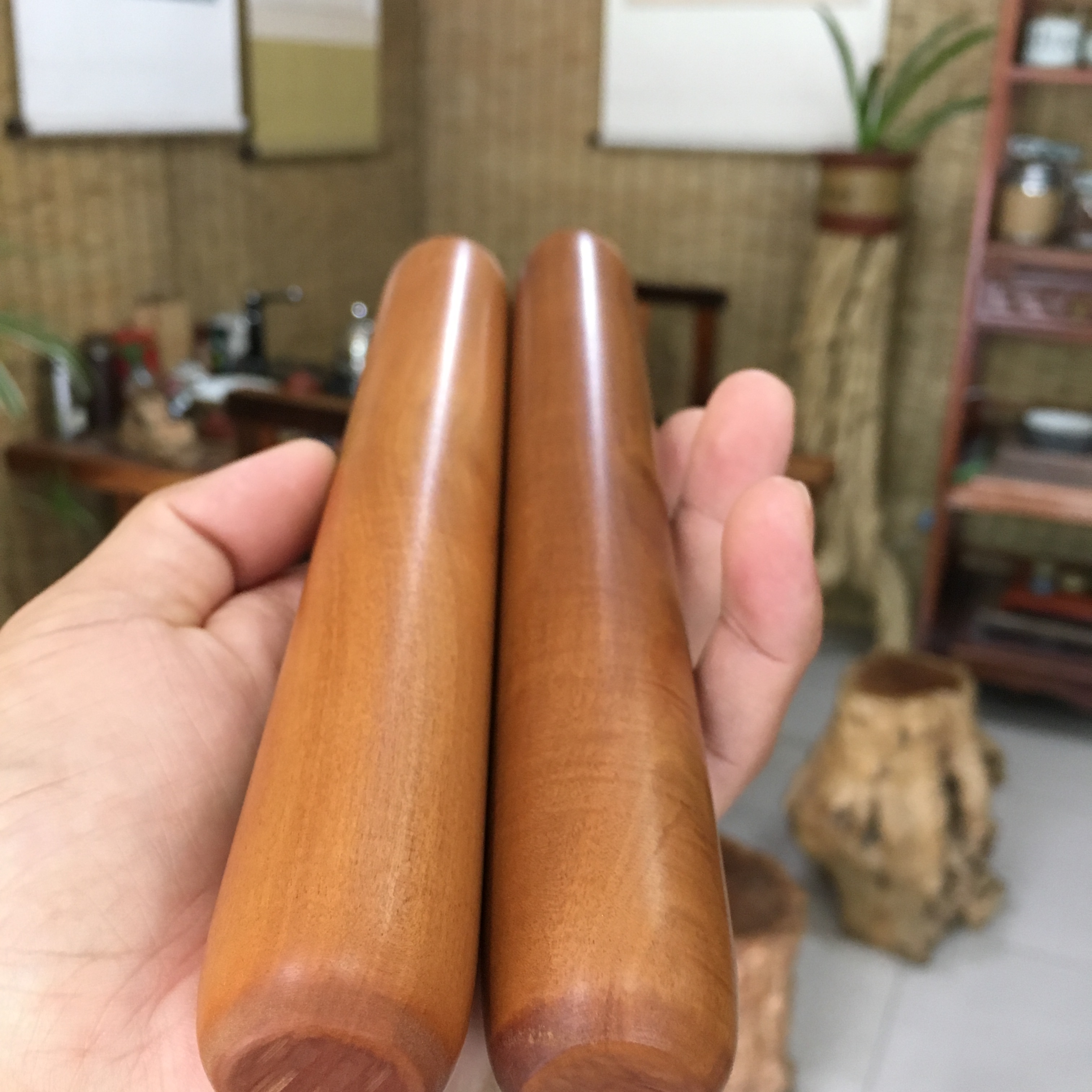 实木全红小号棍包擀面木面红枣苏棍红心饺子擀面杖